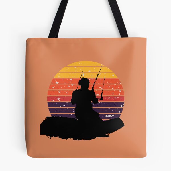 Item preview, Kitesurfer Surfing The Wave Artistic Silhouette Retro Sunset designed and sold by taiche.