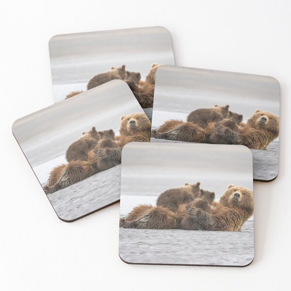 Item preview, Mama Bear Nursing Cubs Alaska designed and sold by PhotoArt by Joan Carroll.