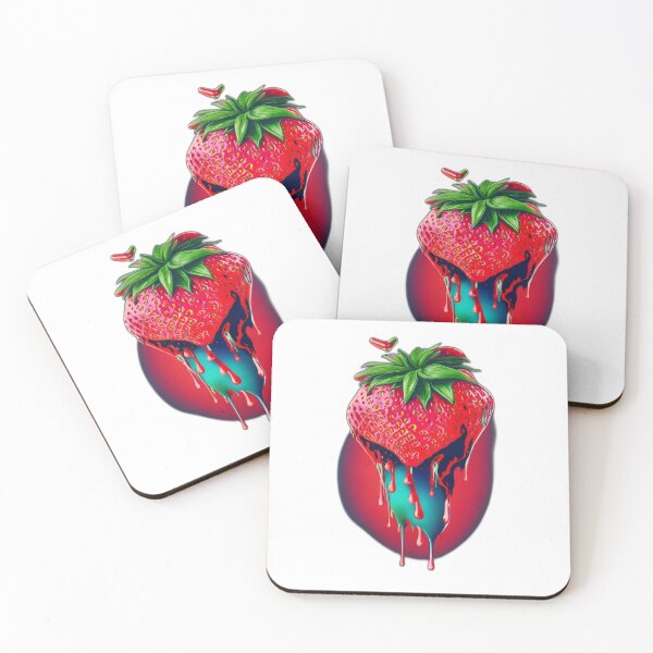 Item preview, Pop Art Strawberry Splash - Vibrant Expression of a Bleeding Fruit designed and sold by Freak-Scene.