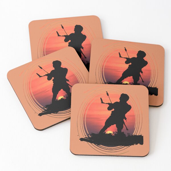 Item preview, Kitesurfing Enthusiast Riding A Wave Silhouette And Sunset designed and sold by taiche.