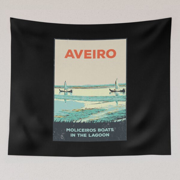 Item preview, Aveiro Lagoon Salt Marshes & Moliceiros Boats | Serene Illustration designed and sold by Lemomo-artworks.