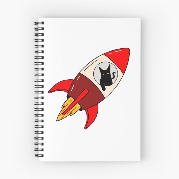 Item preview, Black Cat Looks Out The Window Of A Red Rocket designed and sold by Coffee Lifestyle.