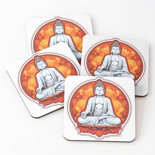 Item preview, Estilo de pegatina de Buda... blanco y naranja Por Jonathan P. designed and sold by JonathanP514.