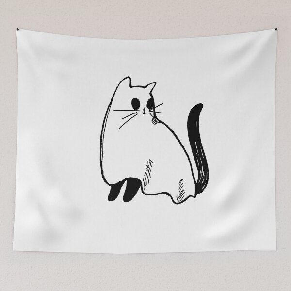 Item preview, Cat ghost lineart -Inky Haunts designed and sold by EmeraldeaArt.