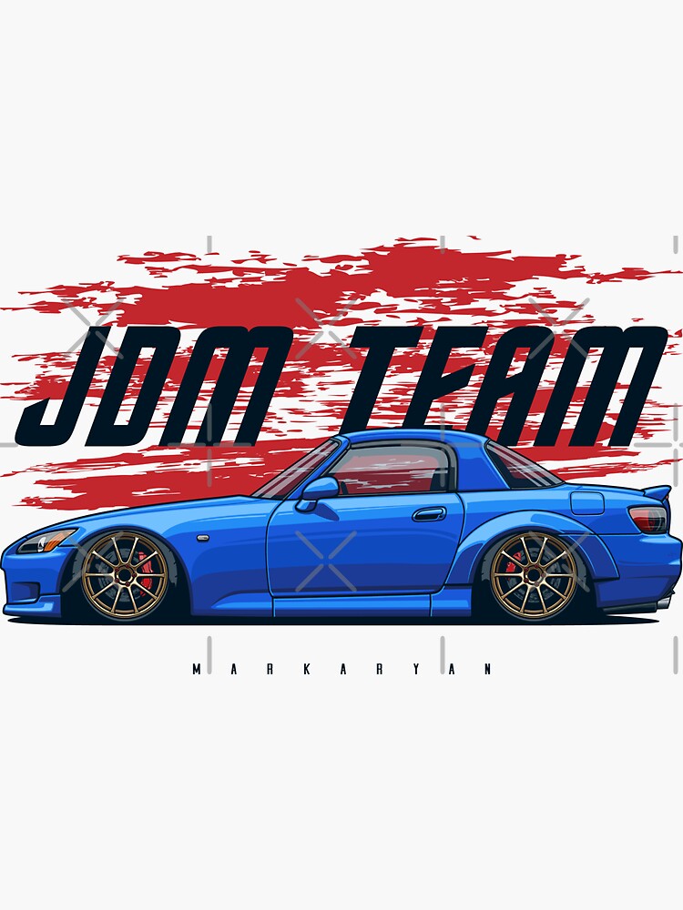 "JDM TEAM. S2000" Sticker by OlegMarkaryan Redbubble