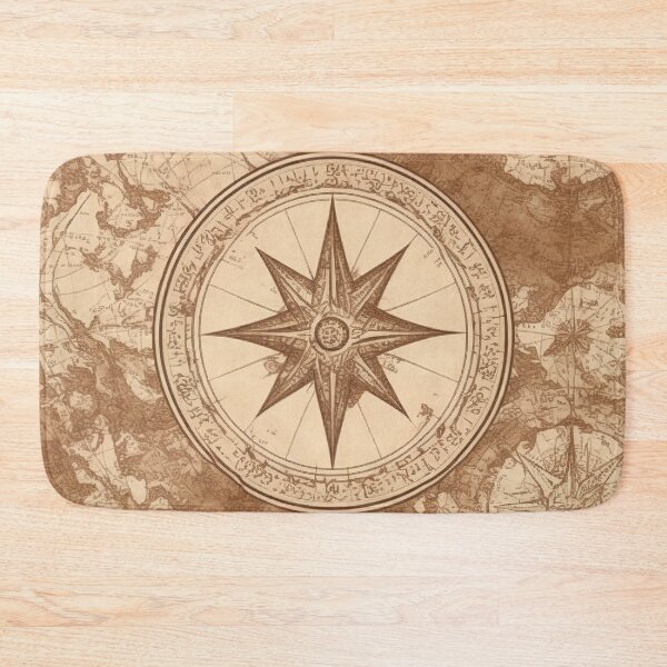 Item preview, Ancient maps and compass designed and sold by CoolPixels.