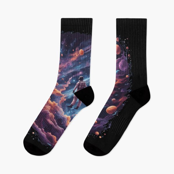 Item preview, galaxy with a lone astronaut exploring the cosmos, capturing the essence of human curiosity and the vastness of space. designed and sold by Sadil.