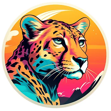 Aperçu de l'œuvre Pop Art Cheetah de RiffraffDesigns