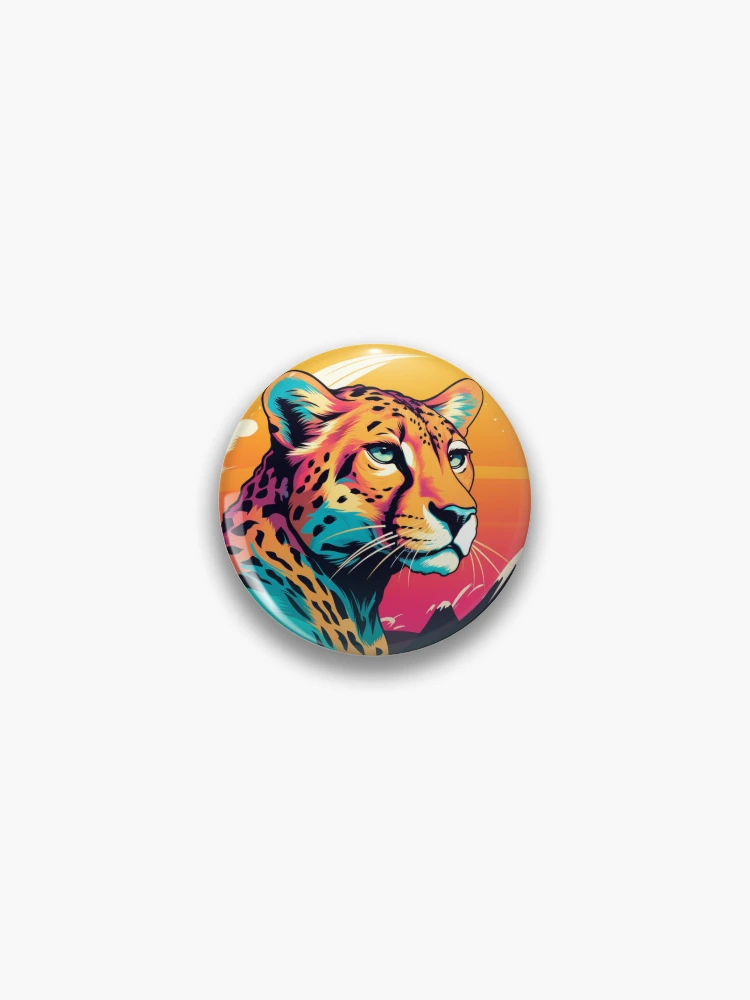 Thumbnail 1 von 3, Button, Pop Art Cheetah designt und verkauft von RiffraffDesigns.