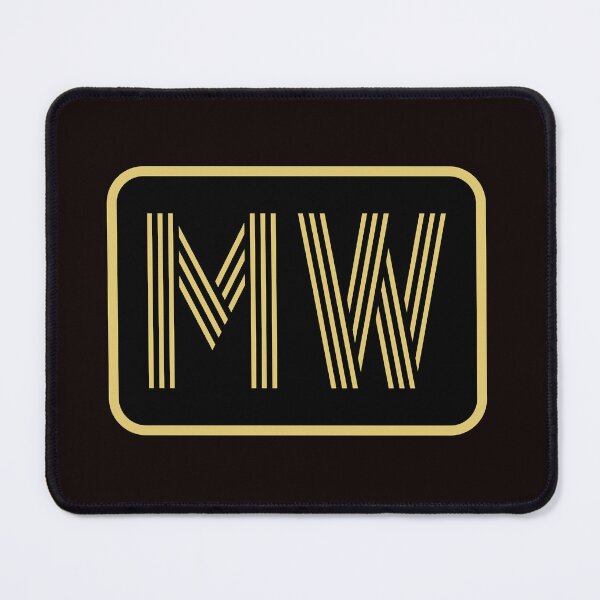 Item preview, MW Initials Gold Geometric Letters designed and sold by Jeallan Designs.