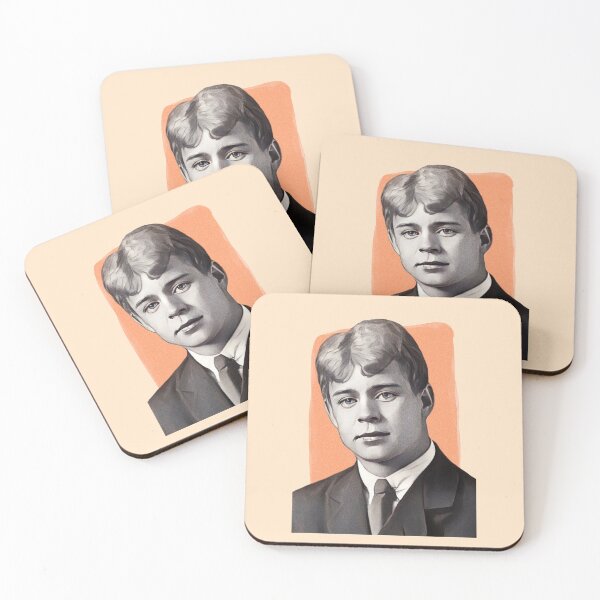 Item preview, Russian Poet Sergei Yesenin - orange - illustration  designed and sold by Litstoy.
