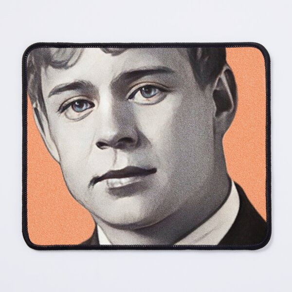 Item preview, Russian Poet Sergei Yesenin - orange - illustration  designed and sold by Litstoy.