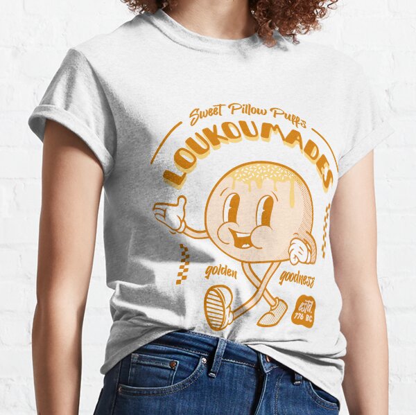 Artikel-Vorschau von Griechisches Loukoumades Beignets Donut Retro Maskottchen T-Shirt, designt und verkauft von GreekTs.