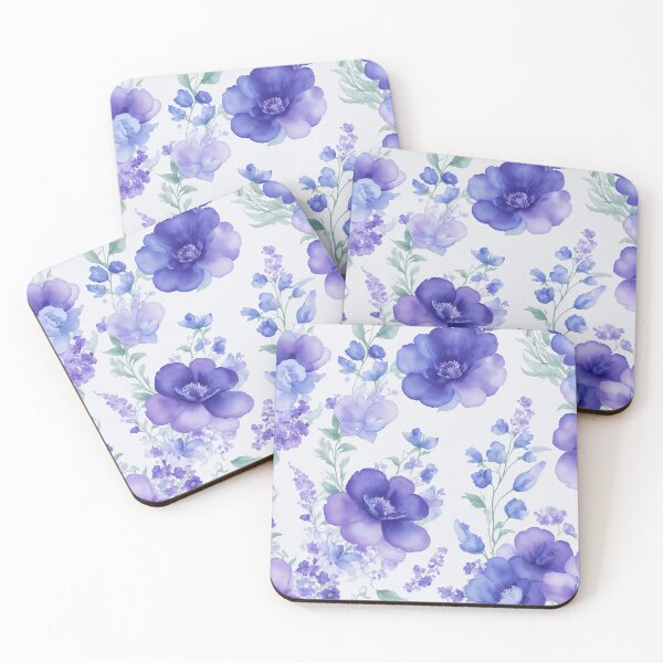 Item preview, Lilac and blue flowers designed and sold by ArtyBuys.