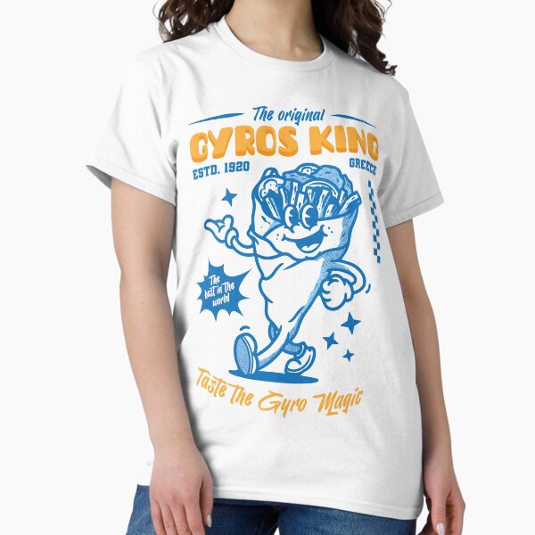 Item preview, Greek Gyros Retro Mascot Tshirt designed and sold by GreekTs.