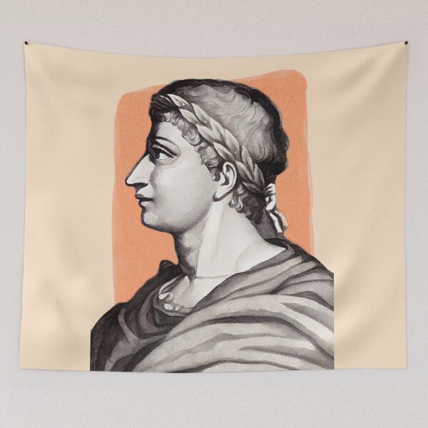 Item preview, Roman Poet Ovid - orange - illustration  designed and sold by Litstoy.