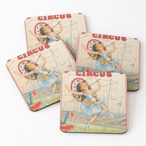 Item preview, STK501922A-Vintage circus poster of a person prancing with a parasol. designed and sold by StocktrekImages.