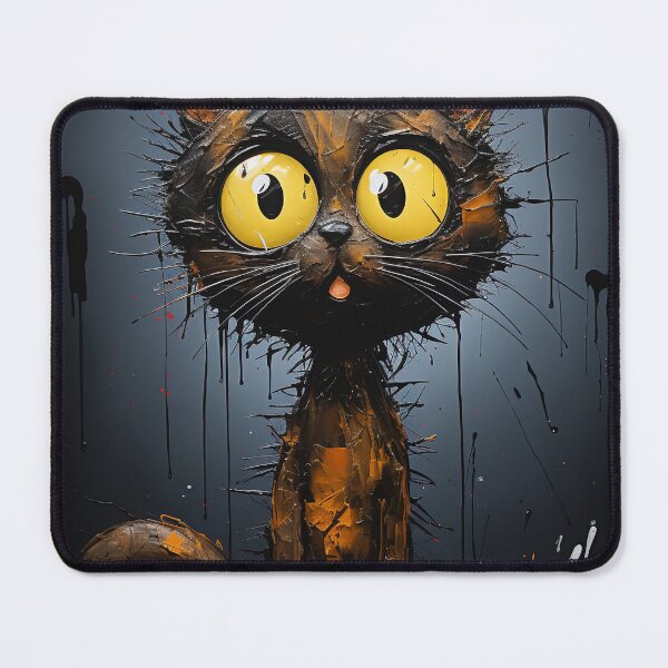 Item preview, Black Cat With Big Eyes - Dripping Paint designed and sold by SuperSeries.