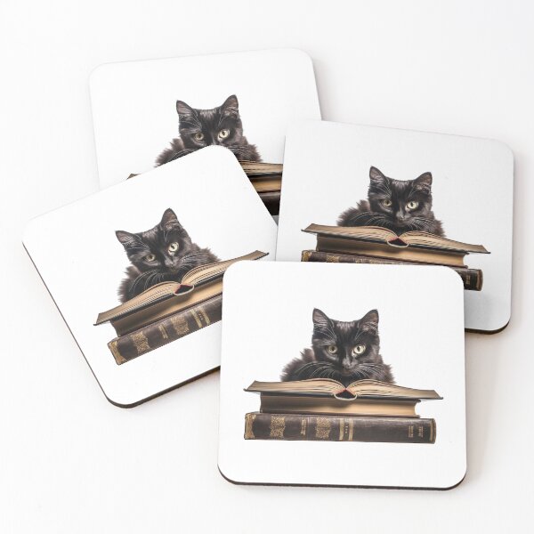 Item preview, Cat and books designed and sold by Mateusz Majcherek.