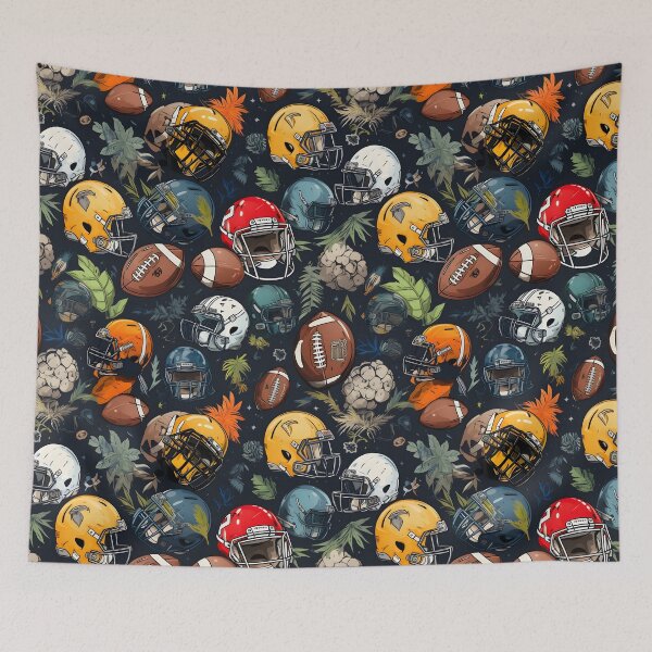 Item preview, Camouflage—first helmets at the locker room; first Autumn foliage on the field. It’s the NFL Football Kickoff Season time! Autumn Design, Fall Fashion, Football Pattern. designed and sold by ignasirus.