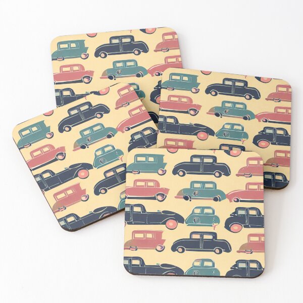 Item preview, Vintage Wheels: Nostalgic Patterns of Classic Cars designed and sold by DrawingsbyAgnes.