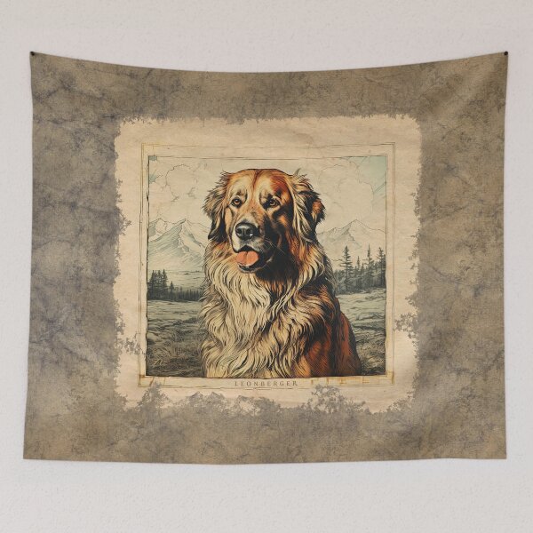 Item preview, Vintage Leonberger Drawing on Antique Paper designed and sold by Appyrances.