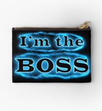 Ich bin der Boss blau Täschchen