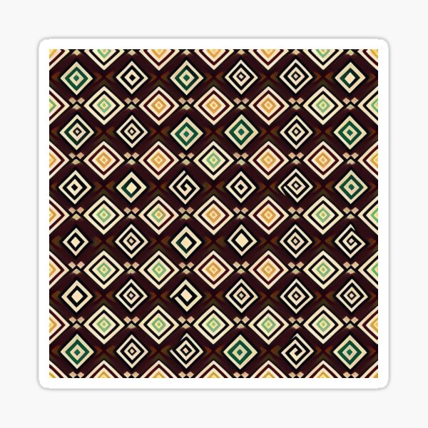 Native American Inspired Geometric Pattern Design Five Sticker