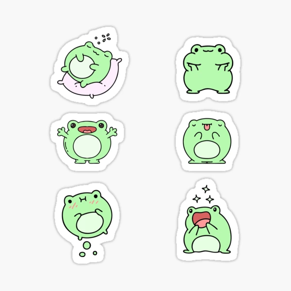 Funny Little Frogs Pack Sticker for Sale by Realizey