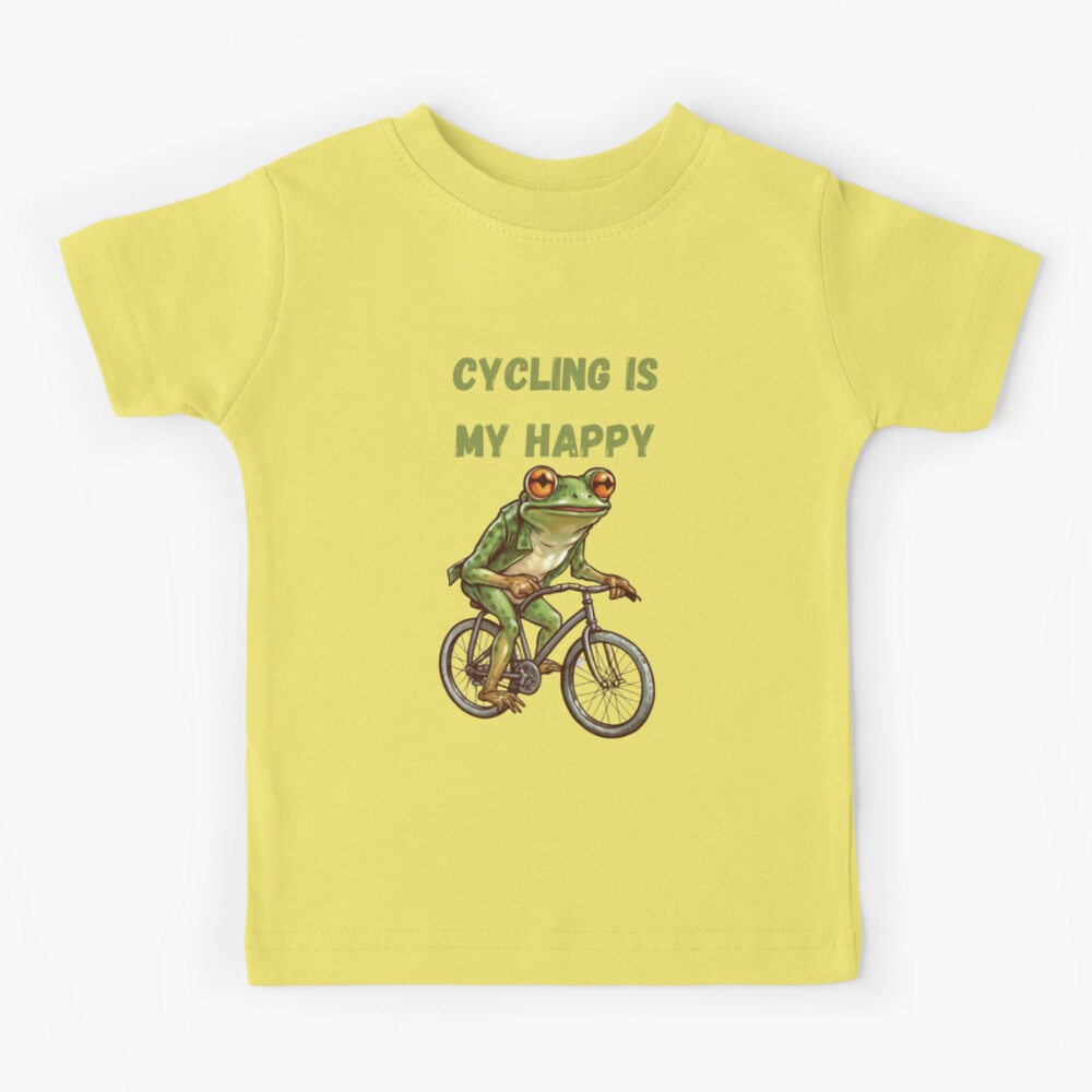 Cycling Frog Kids T-Shirt for Sale by Ellimade