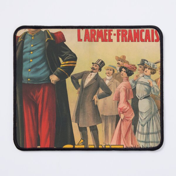 Item preview, STK501928A-Vintage French circus poster showing crowd admiring a large French soldier. designed and sold by StocktrekImages.