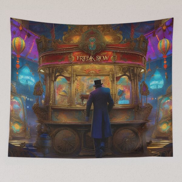 Item preview, Two Tickets to the Freak Show at the Carnival - Surreal Fantasy Art designed and sold by Delerat7.