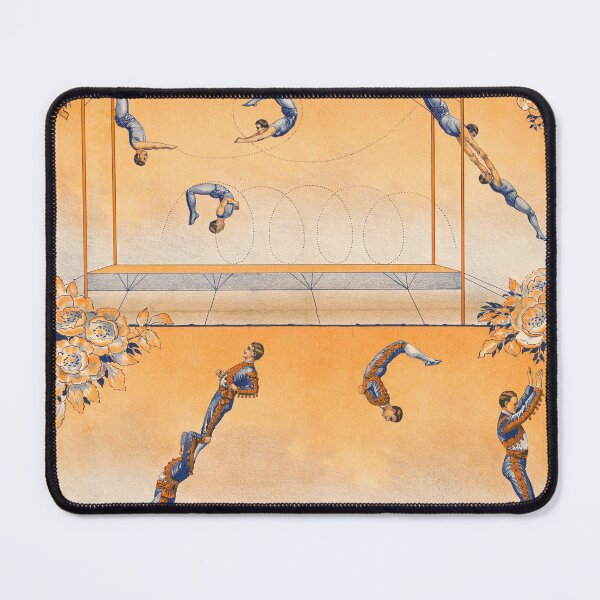 Item preview, STK501929A-Vintage circus poster showing trapeze, acrobats and flying trampolin. designed and sold by StocktrekImages.