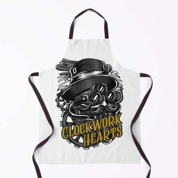 Aperçu de l'œuvre Steampunk Clockwork Hearts Gamme Moustache Cogs & Goggles créée et vendue par 67prints.