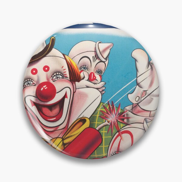 Item preview, STK501930A-Vintage circus poster showing clown faces and fire cracker. designed and sold by StocktrekImages.