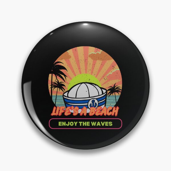 Item preview, "Life's a Beach, Enjoy the Waves" - Captivating Sailor Hat on Sun-Kissed Shores designed and sold by zax454.
