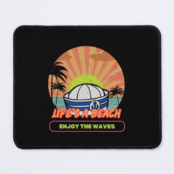 Item preview, "Life's a Beach, Enjoy the Waves" - Captivating Sailor Hat on Sun-Kissed Shores designed and sold by zax454.