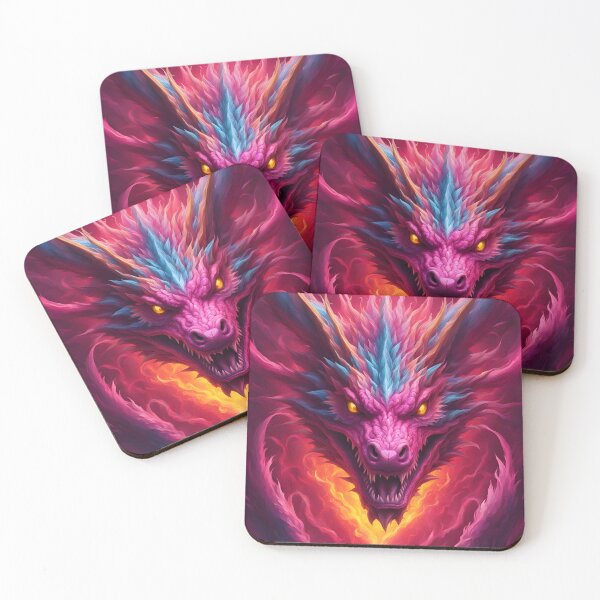 Item preview, Ferocious Pink Fire Dragon designed and sold by Everything Dragon Shop.