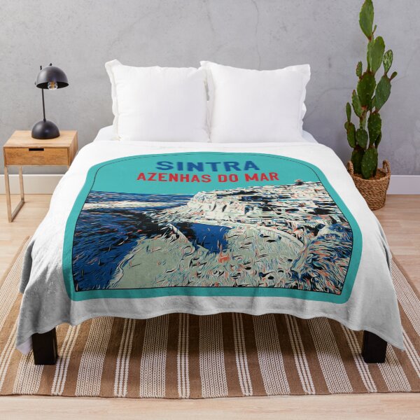 Item preview, Azenhas do Mar Illustration | Charming Village in Sintra, Portugal designed and sold by Lemomo-artworks.