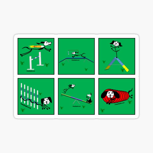 Agility dog - the full course! Sticker