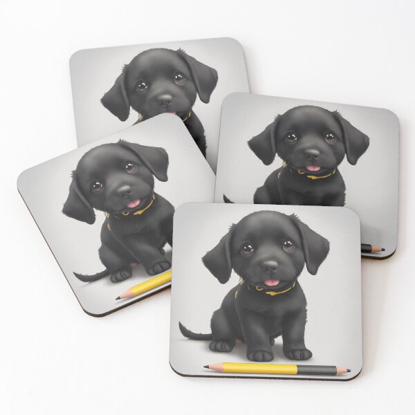 Item preview, Heartwarming and Adorable  Black Dog: Enchanting Ebony Elegance designed and sold by chaiyarit.