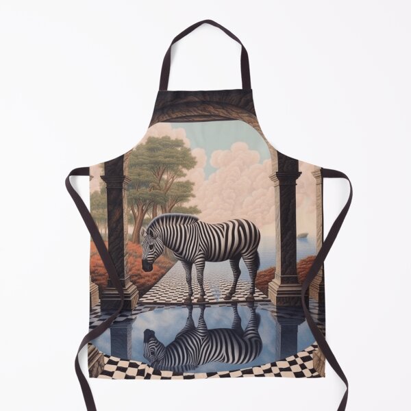 Item preview, Zebra's Reflection: Illusion on Checkerboard designed and sold by EVA4designs.