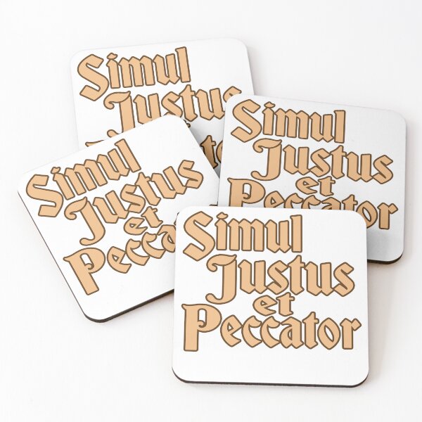 Item preview, Simul Justus et Peccator Martin Luther Quote for Reformed Theology Christian designed and sold by PrestoDesign.