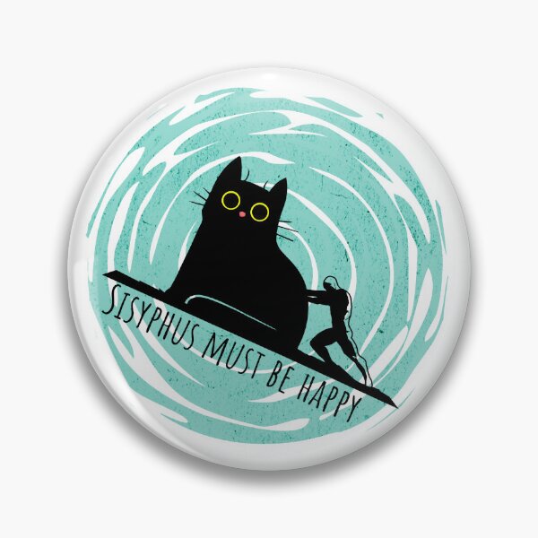 Item preview, Sisyphus cat sticker designed and sold by xundesigns.