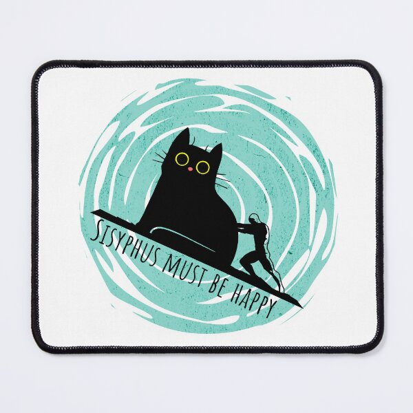 Item preview, Sisyphus cat sticker designed and sold by xundesigns.
