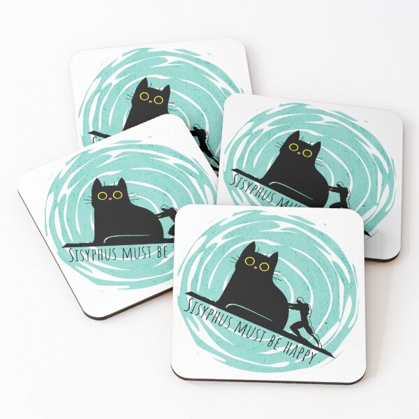 Item preview, Sisyphus cat sticker designed and sold by xundesigns.