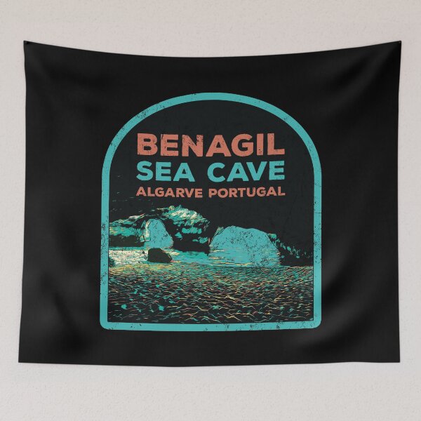 Item preview, Inside Benagil Algarve Sea Cave Illustration | Enchanting Coastal Art designed and sold by Lemomo-artworks.