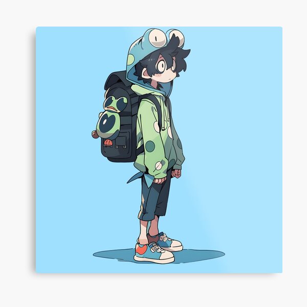 Cute Anime Boy Metal Prints for Sale