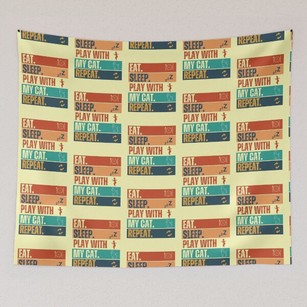 Item preview, Eat Sleep Play With My Cat Repeat designed and sold by McThingummy.