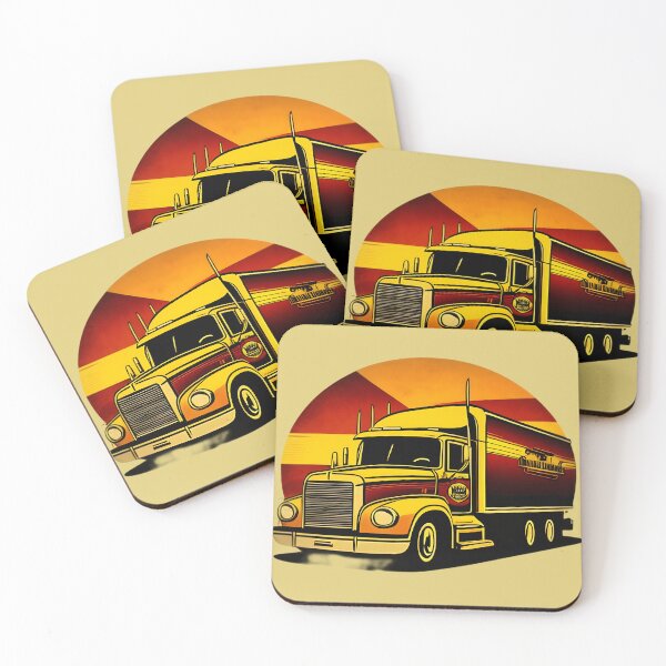 Artikelvorschau, Retro Highway Sunset Geschenk für LKW-Fahrer entworfen und verkauft von AITeeGenius.